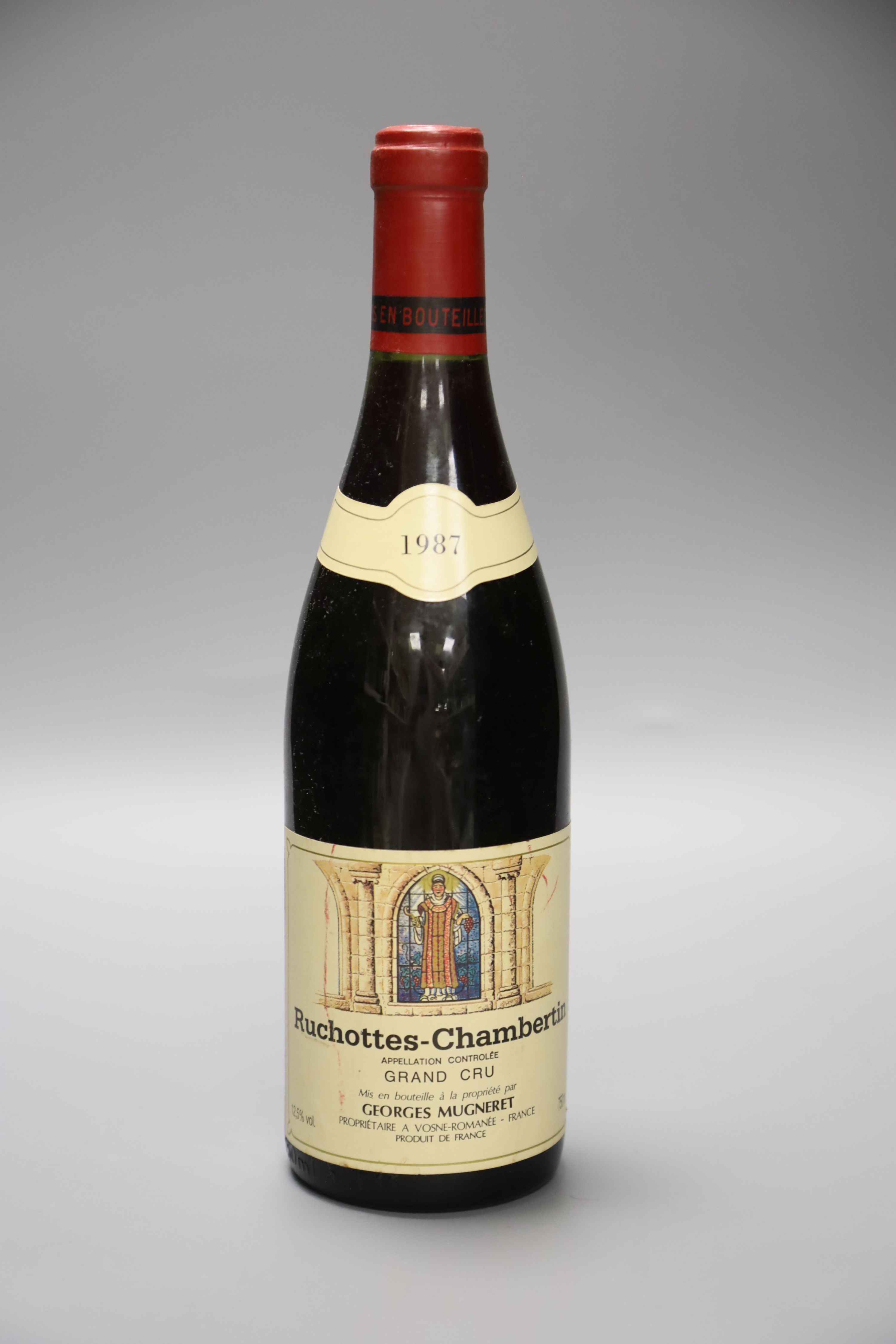 One bottle of Ruchottes-Chambertin, 1987, (Georges Mugneret).
